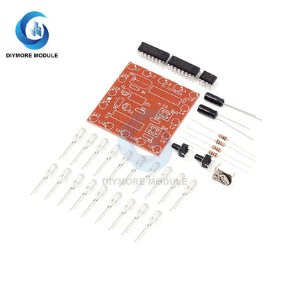 NE555 74HC595 16 Channel Light Water Flowing Lights LED Electronic DIY Kit Module