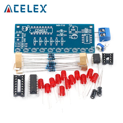 NE555 CD4017 Running LED Flow Light Electronic Production Suite Control Board Module Capacitor Oscillator Clock Siganal DIY Kit