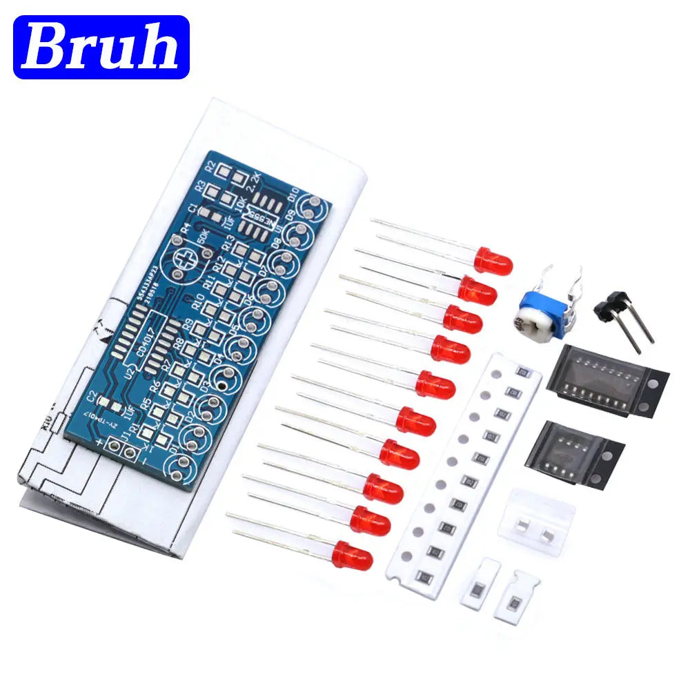 NE555 CD4017 Running LED Flow Light Electronic Production Suite Control Board Module Capacitor Oscillator Clock Siganal DIY Kit