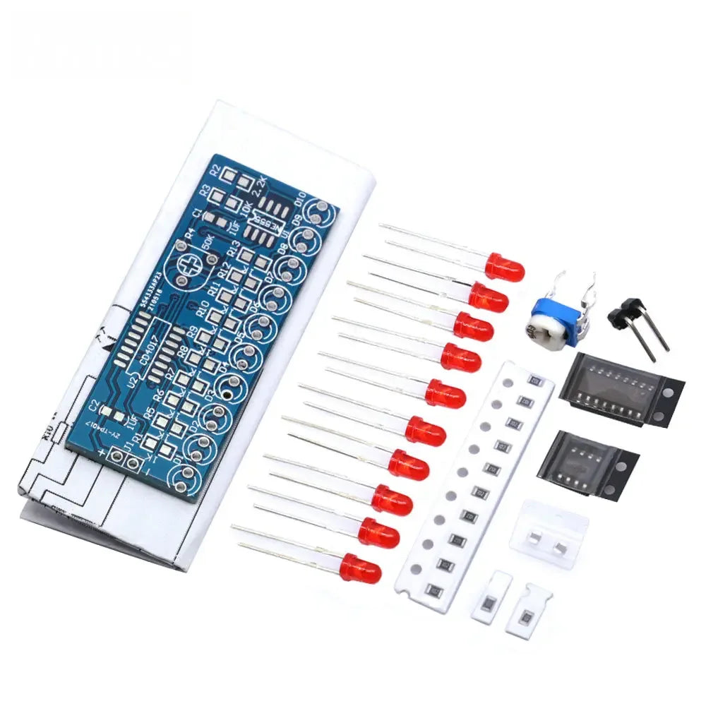 NE555 CD4017 Running LED Flow Light Electronic Production Suite Control Board Module Capacitor Oscillator Clock Siganal DIY Kit