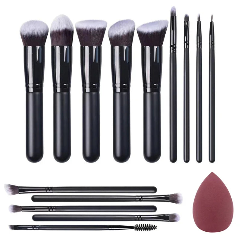 NEW 14PCS Makeup Brushes Set  Soft Fluffy Foundation Blush Powder Eyeshadow Blending Female Cosmetics Beauty Tool Christmas gift