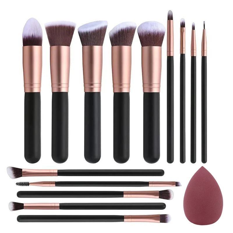 NEW 14PCS Makeup Brushes Set  Soft Fluffy Foundation Blush Powder Eyeshadow Blending Female Cosmetics Beauty Tool Christmas gift