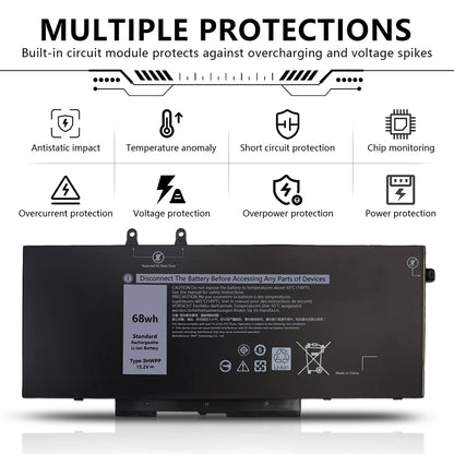 PC NEW 3HWPP Laptop Battery For Dell Latitude 5401 5410 5411 5501 Precision 3541 3551 Precision 3541 3550 3551 1VY7F N2NLL