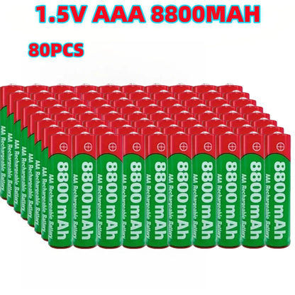 PC NEW 8800mAh Rechargeable Battery AAA NI-Mh Alkalinity Battery 1.5 V AAA Battery  Clocks Mice Computers Toys So on