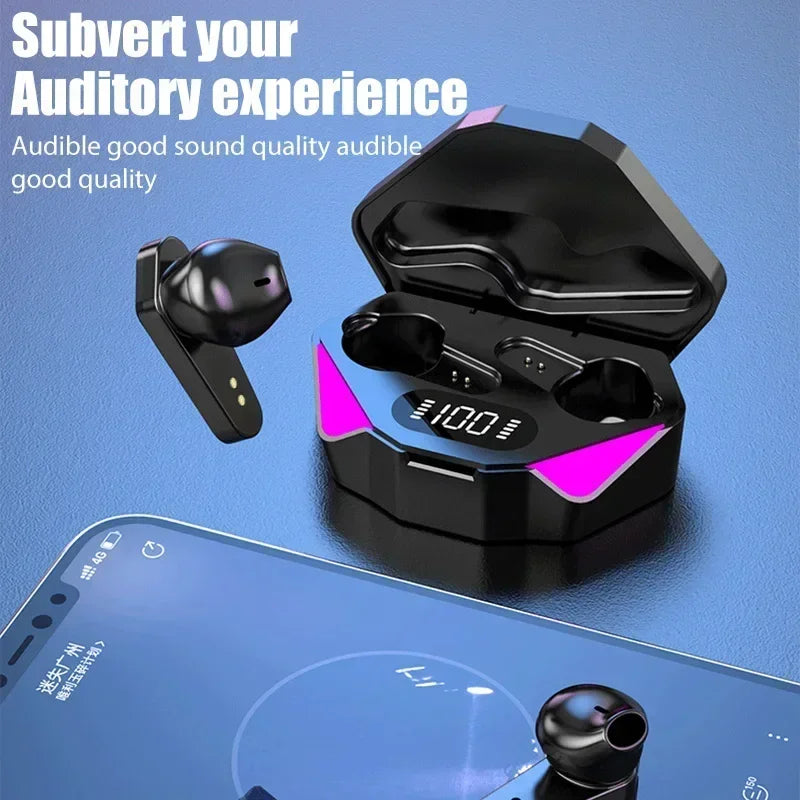 PCNEW AIR X15 Earphones Bluetooth Wireless Gamer Headphones 65ms Low Latenc