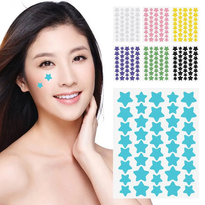 NEW Colorful Star Shaped PE Pimple Patches Acne Invisible Removal Skin Care Stickers Concealer Face Spot Beauty Makeup Tools