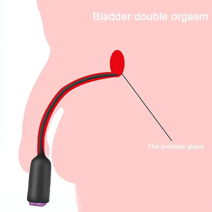 NEW Speed Long Urethral Catheter Penis Plug Sex Toys  Men Vibrating Urethra Sound Dilator Massager