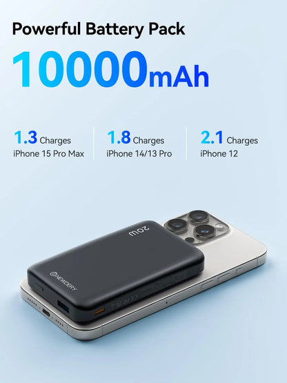 NEWDERY 10000mAh Magnetic Battery Pack for iPhone 15/14/13/12/Pro Max/Pro/Plus/Mini Wireless Portable Charger Power Bank