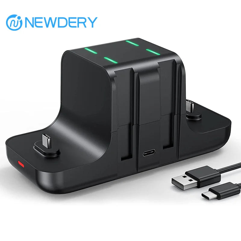 NEWDERY  6in1 Controller Charger Dock  Nintendo Switch Pro Controller Joy con Fast Charging Dock Station  Switch OLED/Lite