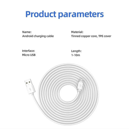 PC NNBILI 3m/5m/6m/7m/8m/10m/12m/14m Micro USB Charging Charger Cable For Android Smart Phone Camera USB Extended Charging Cable