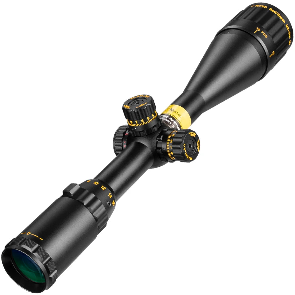 NSIRIUS Gold 4-16X50 AOE Tactical  Riflescope Optical Sight Red Green llluminate Crosshair Turret lock Reticle Hunting Sniper