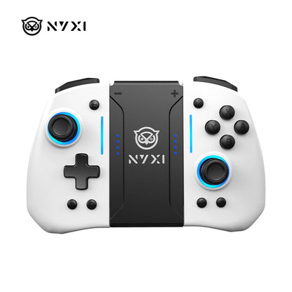 NYXI Hyperion Ergonomic Design Wireless Game Controller White Gamepad with RGB Lights  Nintendo Switch PC Controller