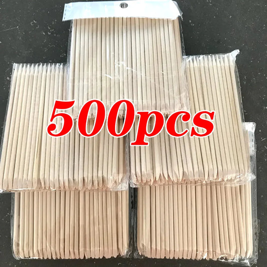 Nail Orange Wood Sticks 100/500Pcs Double Head Cuticle  Pusher Remover Pedicure Manicure Sticks Tool 11.5cm Rhinestone Picking