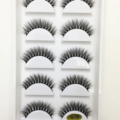 Natural 3D Mink False Eyelashes, Fake Eye Lashes, Make Up Beauty Tools, Mix 5 Pairs, Wholesale, 10 Boxes, 50 Boxes, 100 Boxes