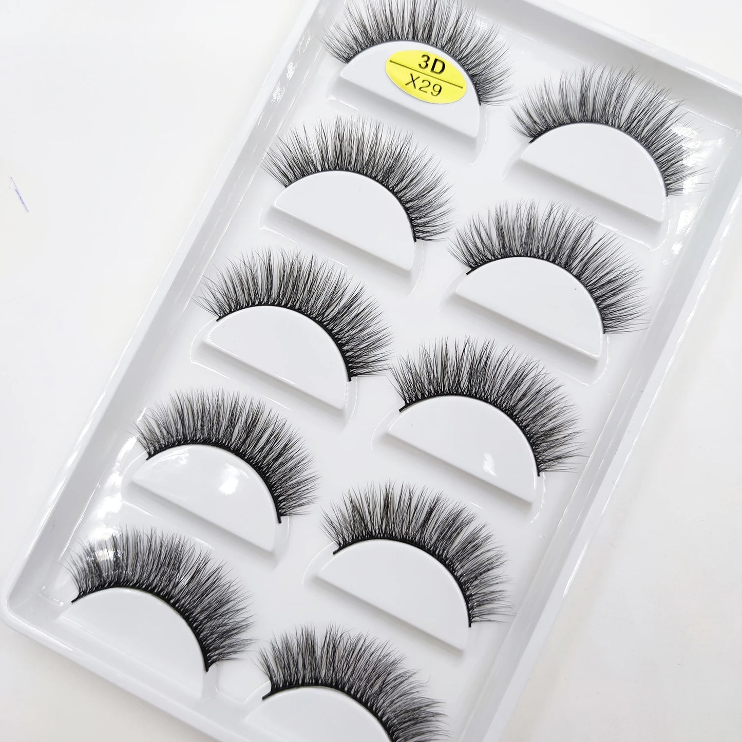 Natural 3D Mink False Eyelashes, Fake Eye Lashes, Make Up Beauty Tools, Mix 5 Pairs, Wholesale, 10 Boxes, 50 Boxes, 100 Boxes