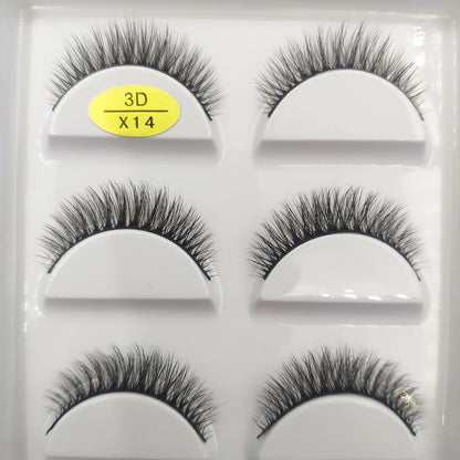 Natural 3D Mink False Eyelashes, Makeup Fake Eye Lashes, Faux Cils, Make Up Beauty Tools, Wholesale, 5 Pairs