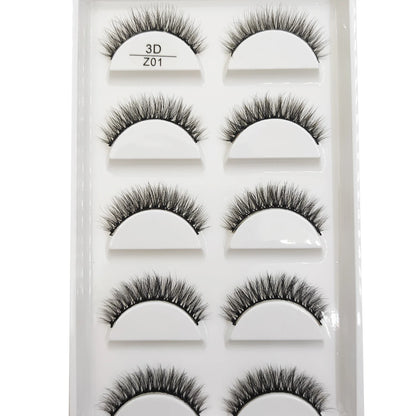 Natural 3D Mink False Eyelashes, Makeup Fake Eye Lashes, Faux Cils, Make Up Beauty Tools, Wholesale, 5 Pairs