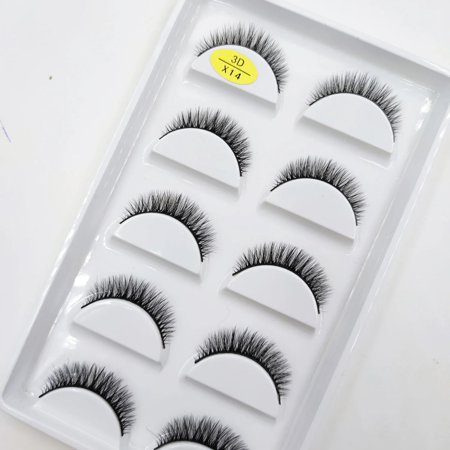 Natural 3D Mink False Eyelashes, Makeup Fake Eye Lashes, Faux Cils, Make Up Beauty Tools, Wholesale, 5 Pairs