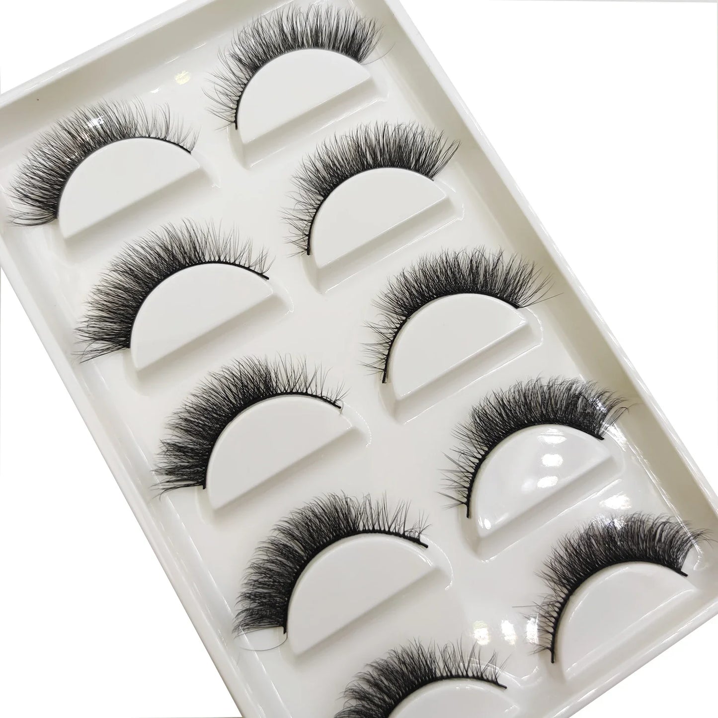 Natural 3D Mink False Eyelashes, Makeup Fake Eye Lashes, Faux Cils, Make Up Beauty Tools, Wholesale, 5 Pairs