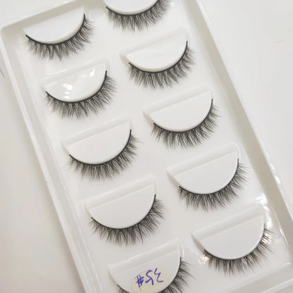 Natural 3D Mink False Eyelashes, Makeup Fake Eye Lashes, Faux Cils, Make Up Beauty Tools, Wholesale, 5 Pairs