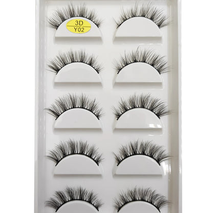 Natural 3D Mink False Eyelashes, Soft Wispy, Fluffy Eye Faux Lashes, Make Up Eyelash, Beauty Cat Cilios, 5 Pairs, 15 Styles