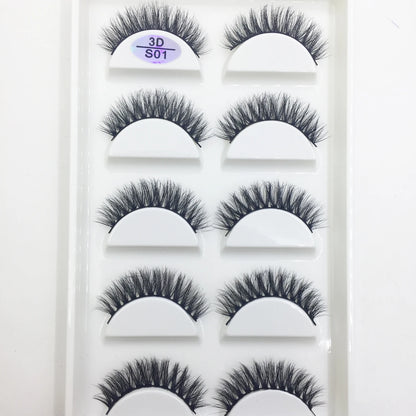 Natural 3D Mink False Eyelashes, Soft Wispy, Fluffy Eye Faux Lashes, Make Up Eyelash, Beauty Cat Cilios, 5 Pairs, 15 Styles