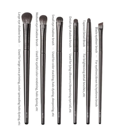 Natural Eye Makeup Brushes Set Eyeshadow Brush Eyebrow Contour Eyeliner Brush Women Eyes Cosmetic Blending Detail Make Up Tools