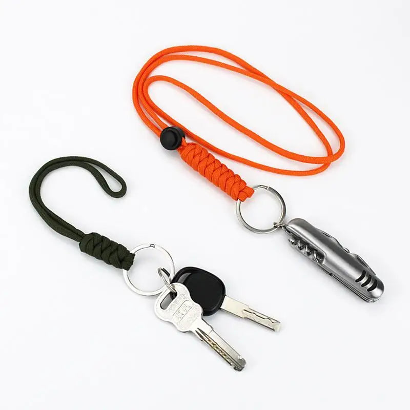 PC Neck Lanyards  Keys Heavy Duty Paracord Strap Necklace Adjustable Length