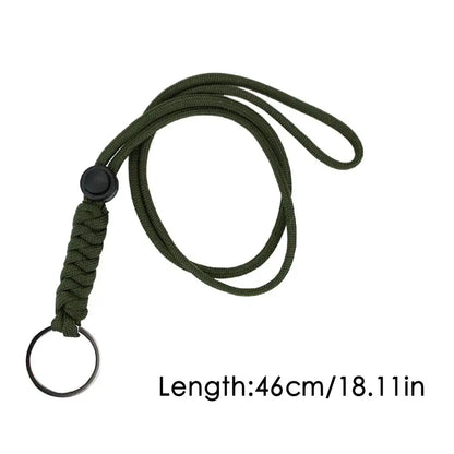 PC Neck Lanyards  Keys Heavy Duty Paracord Strap Necklace Adjustable Length