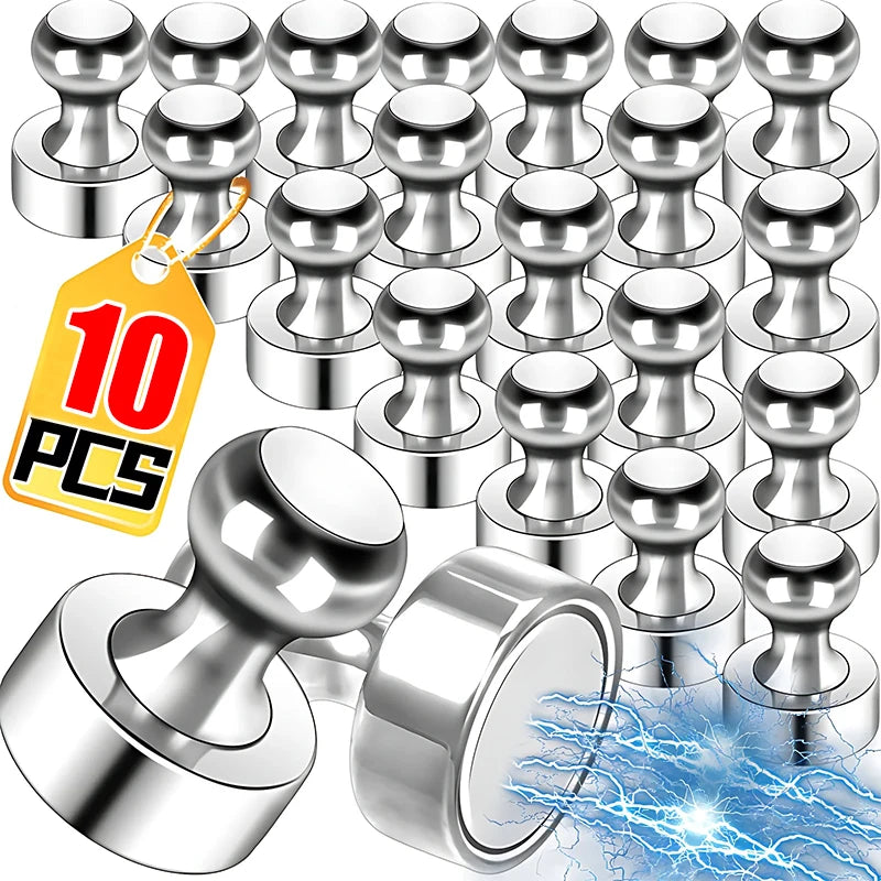 Neodymium Magnetic Thumbtacks Suction Cup Strong Magnet Push Pin  Refrigerator Whiteboard Kitchen Office Magnets Storage Hook