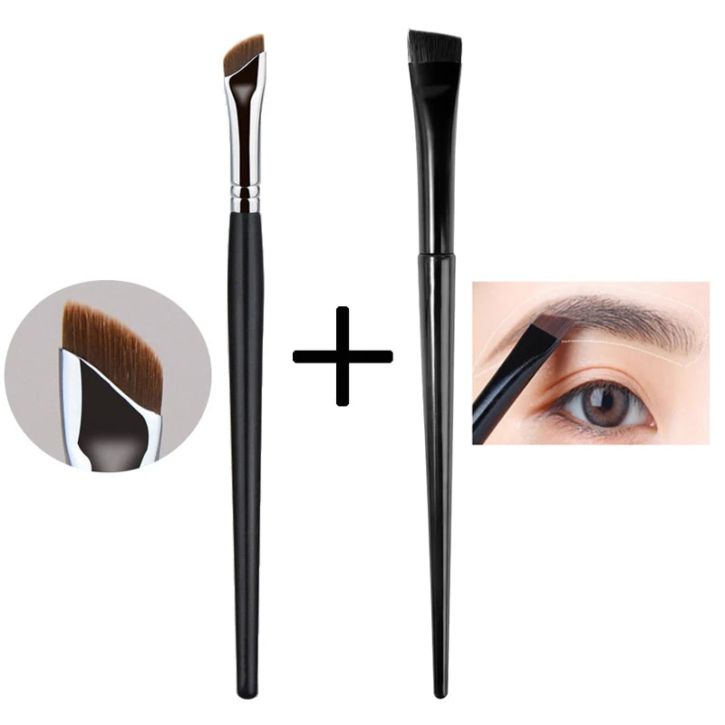 New 2-3pcs Blade Makeup Brushes Angled Thin Eyebrow Brush Flat Fine Eyeliner Brush Professional Liner Brow Beauty Make Up Tool