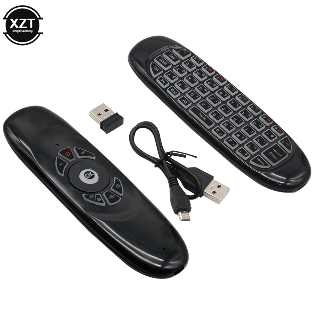 PCNew 2.4G RF Remote Control Air Mouse English Russian Spanish Wireless Key