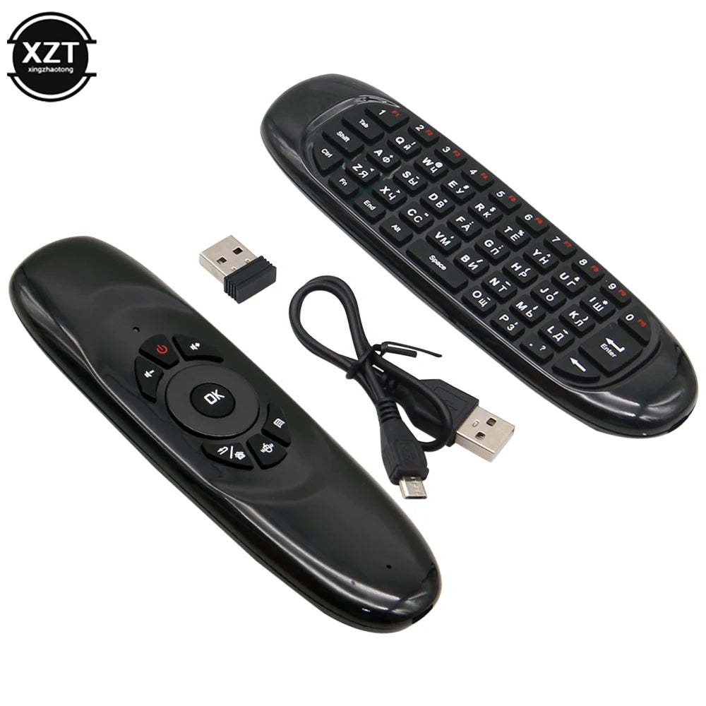 PCNew 2.4G RF Télécommande Air Mouse Anglais Russe Espagnol Clé Sans Fil