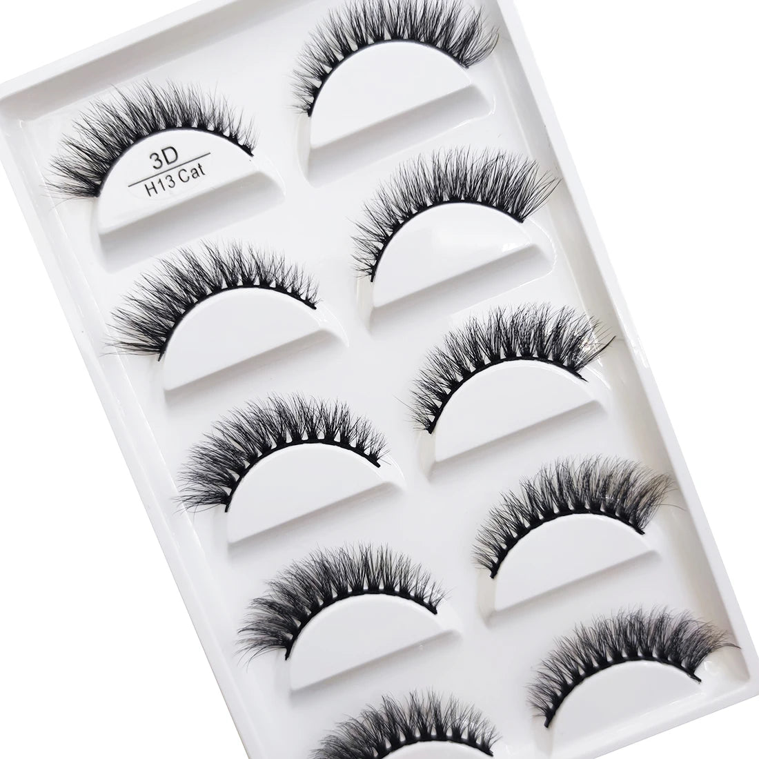 New 5 Pairs Natural 3D False Eyelashes Makeup Mink Eyelash Fake Eye Lashes Faux Cils Make Up Beauty Maquillaje Tools H13 Mini