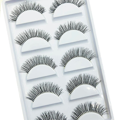 New 5 Pairs Natural Mink False Eyelashes Makeup Short Eyelash Extension Fake Eye Lashes Faux Cils Make Up Beauty Cilios