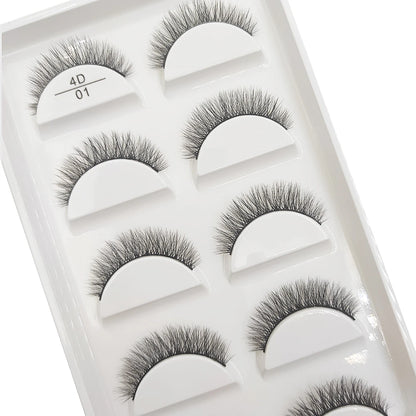 New 5 Pairs Natural Mink False Eyelashes Makeup Short Eyelash Extension Fake Eye Lashes Faux Cils Make Up Beauty Cilios