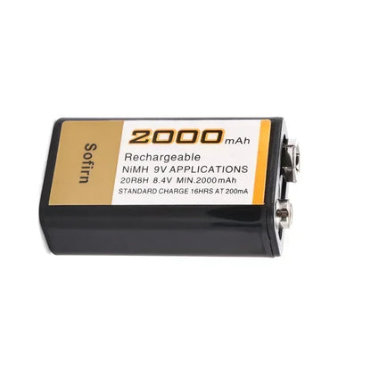 New 9v 2000mAh NiMH rechargeable 9V NiMH battery for wireless microphone toy car remote control