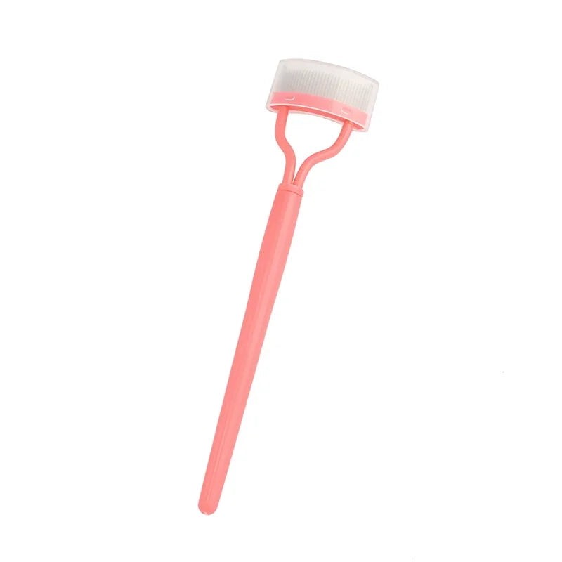 New Black Pink Eyelash Curler Metal Eyelash Brush Comb Portable Lash Separator Foldable Mascara Curl Beauty Makeup Cosmetic Tool