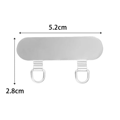 New Dual Ear Stainless Steel Patch Mobile Phone Case Metal Card Clip Anti Drop Lanyard Connection Fixed Gasket Tether Tabs