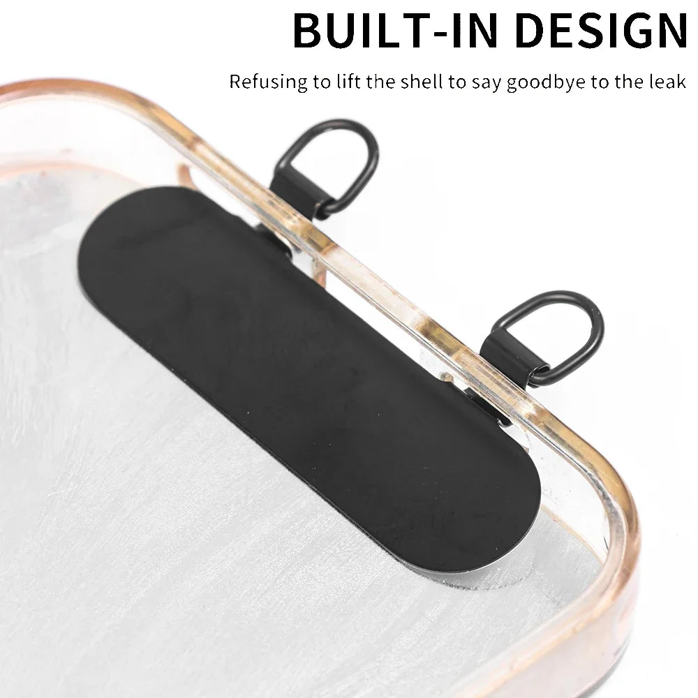 New Dual Ear Stainless Steel Patch Mobile Phone Case Metal Card Clip Anti Drop Lanyard Connection Fixed Gasket Tether Tabs