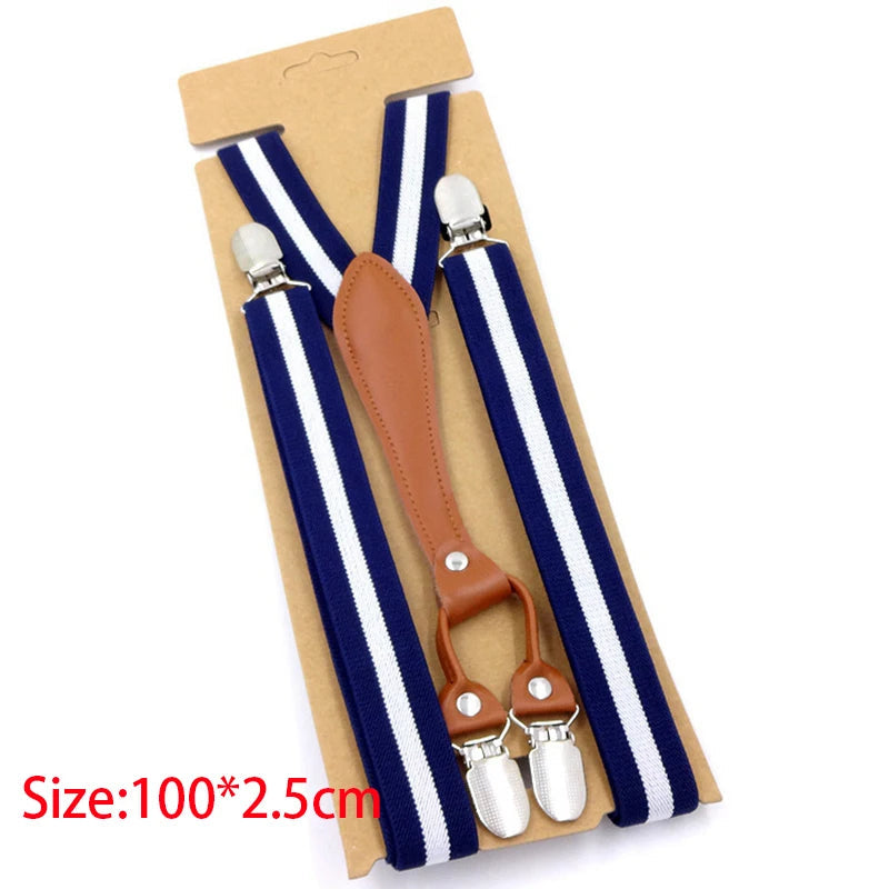 GtoozaNew Fashion Suspenders Men Women Adult Leather Trimmed End Y Back Adjustable Elastic Trouser Braces Strap Belt Wedding Party gtooza.com