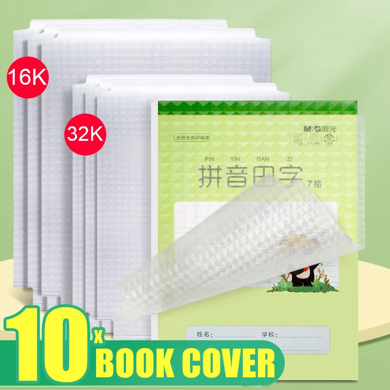 New Flip Up and Down Transparent Notebooks Cover Student Waterproof Self-Adhesive Book Covers Textbook Clear Protector