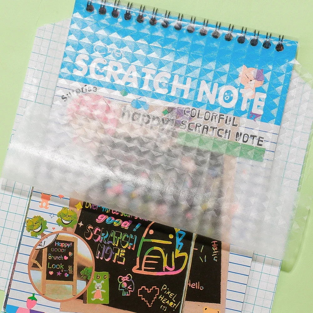 New Flip Up and Down Transparent Notebooks Cover Student Waterproof Self-Adhesive Book Covers Textbook Clear Protector