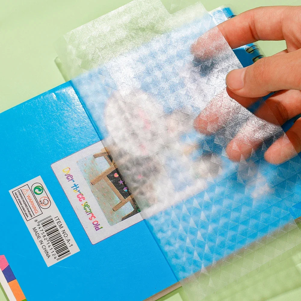 New Flip Up and Down Transparent Notebooks Cover Student Waterproof Self-Adhesive Book Covers Textbook Clear Protector