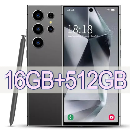 PC New For S26 Ultra Smartphone 7.3inch HD 5G Snapdragon 8Gen3 16GB+1TB Android 14 8000mAh 70+108MP Mobile phone Face Recognition