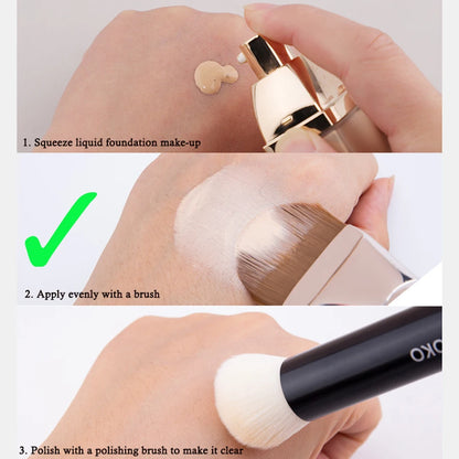 New Foundation Make-up Brush Round Head Ultra-thin Foundation Make-up Brush Liquid Foundation Flat Head Facial Mask Makeup Tool