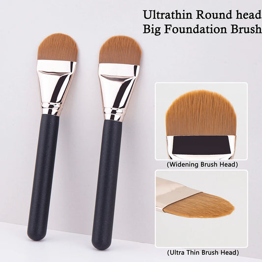 New Foundation Make-up Brush Round Head Ultra-thin Foundation Make-up Brush Liquid Foundation Flat Head Facial Mask Makeup Tool