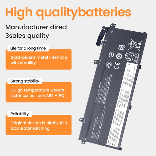 PC New L18M3P73 L18L3P73 L18C3P72 L18M3P72 Laptop Battery For Lenovo ThinkPad T490 T495 P43s 02DL007 SB10T83122 5B10W13877