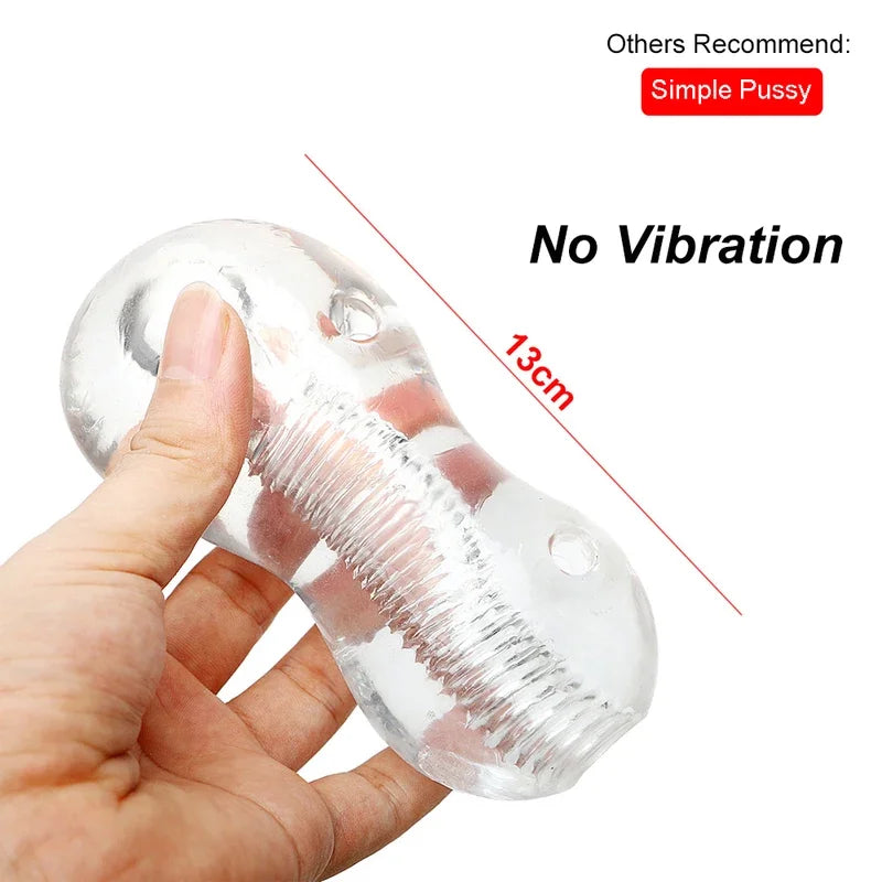 Gtooza_New Male Masturbator Thrust Counter Vibrators Vaginal  Men Real Pussy Glans Sucker Penis Exerciser Cock Oral Sex Toys Erotic gtooza.com