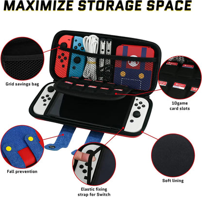 New Portable Nintend Switch Console Carrying Bag Accessories EVA Storage Hard Case Bundle Nintendo switch oled Travel Cover Set